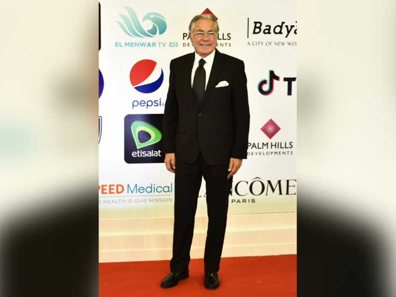 Egyptian actor Mostafa Fahmy poses on the red carpet during the opening of the 43rd edition of the Cairo International Film Festival (CIFF) at the Cairo Opera House in the Egyptian capital on November 26, 2021. (Photo by Sayed HASAN / AFP)