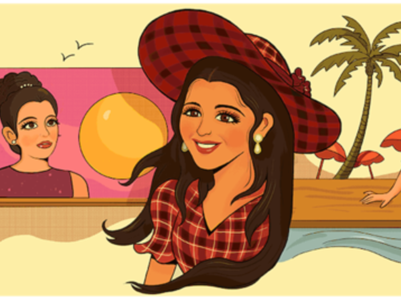 Soad Hosny marked in a Google's Doodle