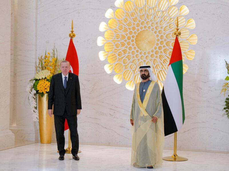 الشيخ محمد بن راشد آل مكتوم، والرئيس التركي، رجب طيب أرودغان.