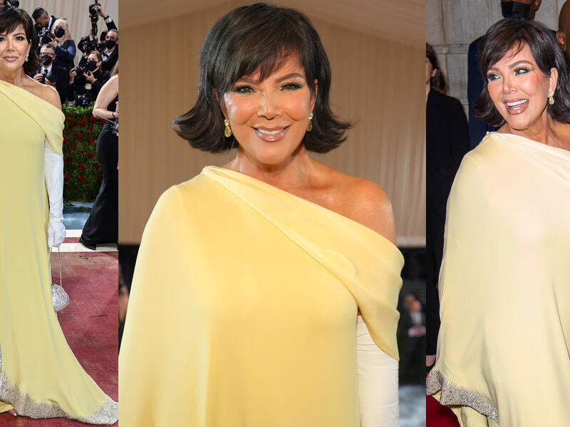 Kris Jenner in Oscar de la Renta.