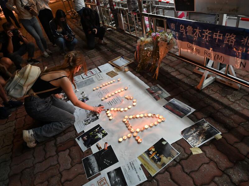 Students protest in Hong Kong 