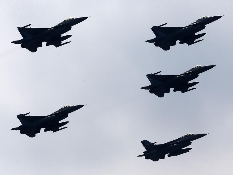 مقاتلات أمريكية من طراز  "F-16" (أ ف ب)