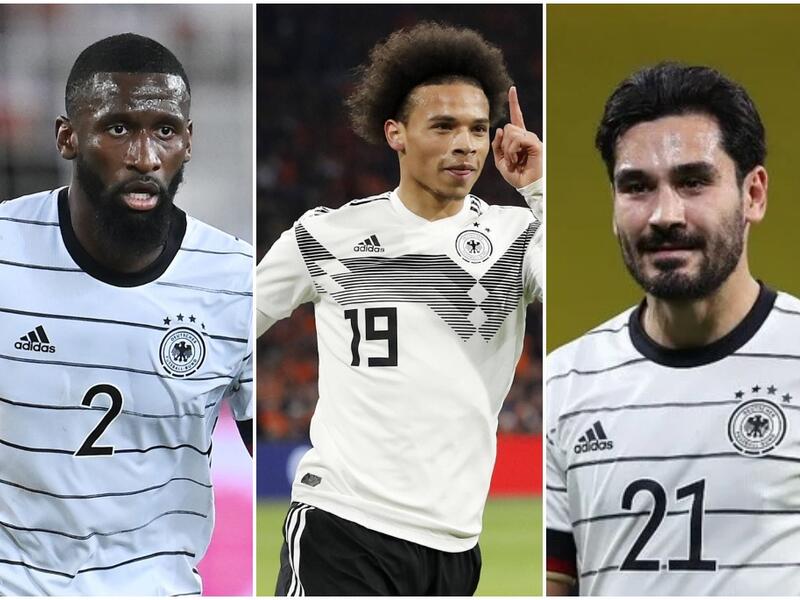 منتخب ألمانيا: اللاعبون الألمان: 17 لاعبًا - اللاعبون المجنسون: 9 لاعبًا من أصل غير ألماني، أبرزهم: جمال موسيالا وإيلكاي غوندوغان وليروي ساني وأنطونيو روديجر.