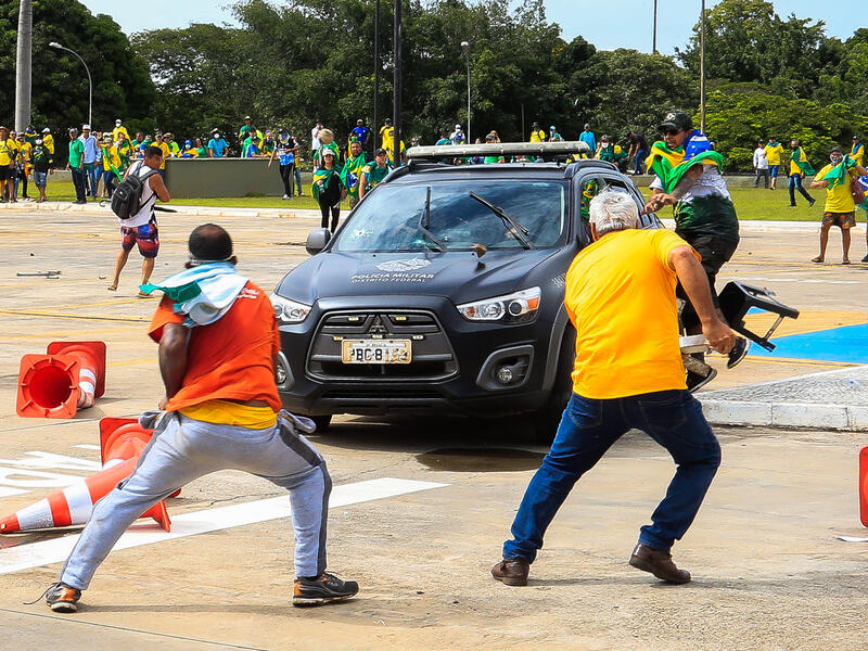 Supporters of Brazilian former President Jair Bolsonaro