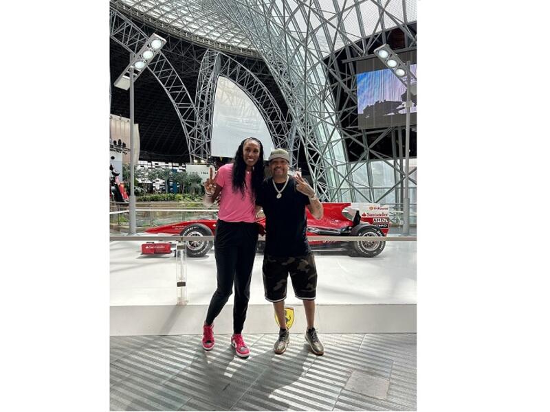 Ferrari World Abu Dhabi welcomes NBA and WNBA legends Allen Iverson and Lisa Leslie