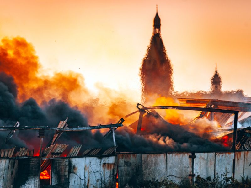 Church burning in Pakistan