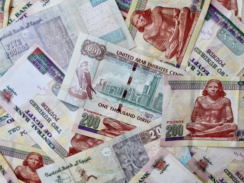 UAE-Egyptian currencies