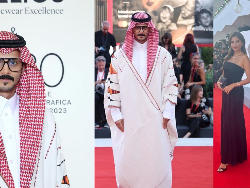 محمد الشهري برداء ال"جبة" السعودي الأصيل في البندقية، ومهند الحمدي بتوقيع أرماني