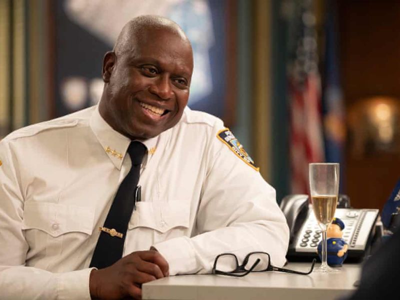 Andre Braugher as Raymond Holt in Brooklyn Nine-Nine. Braugher has died after a brief illness on December 11th. (John P. Fleenor/NBC)