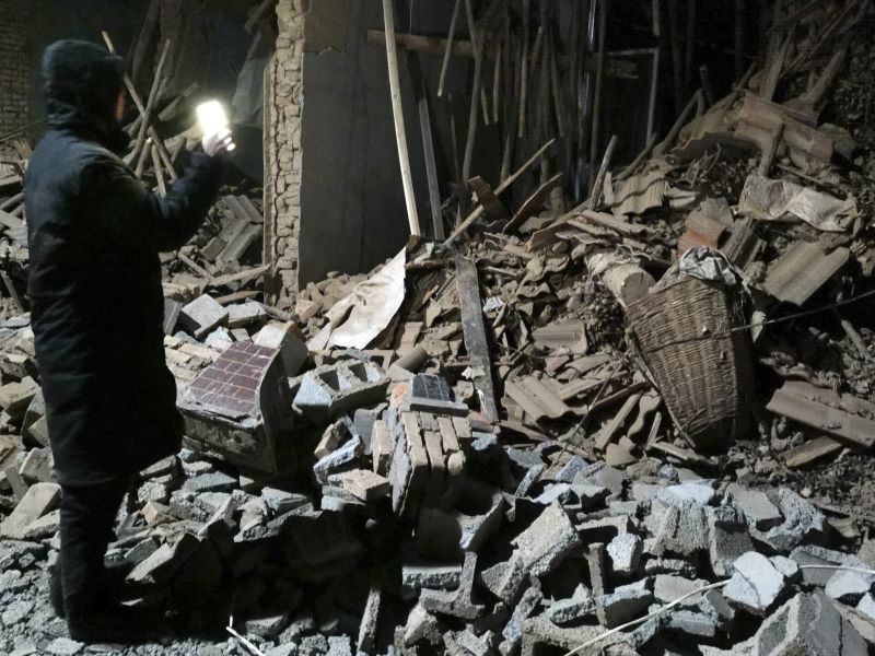 7.1-magnitude earthquake strikes China's Xinjiang region, tremors reach neighboring countries. (Chinatopix/ AP)