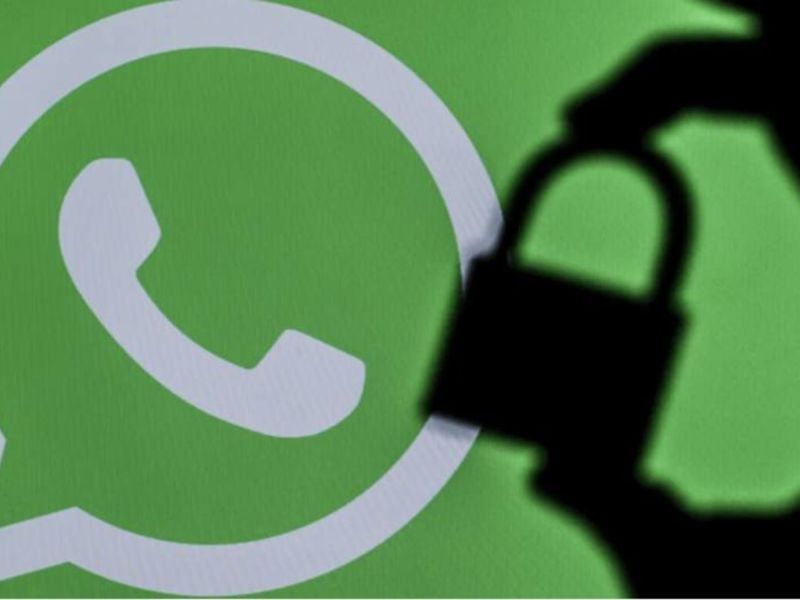 شعار واتساب وظل ليد تحمل قفل