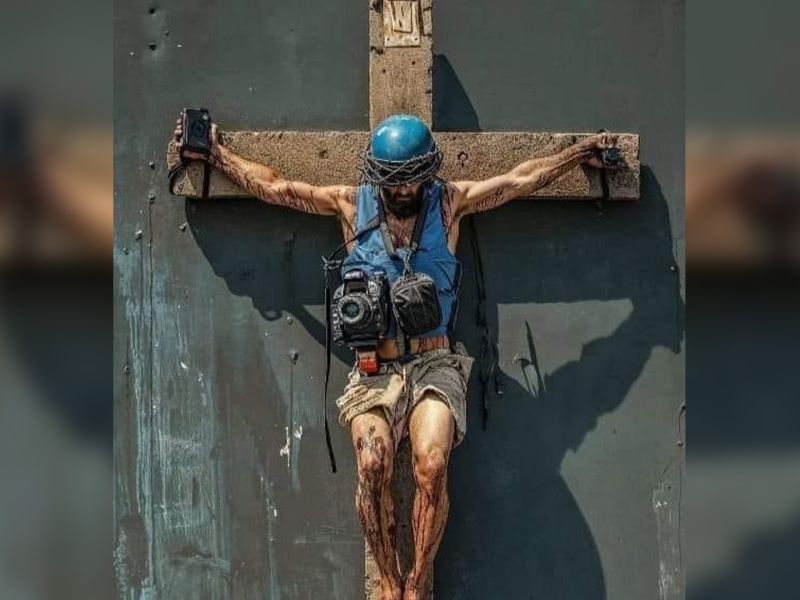 journalist on Cross 