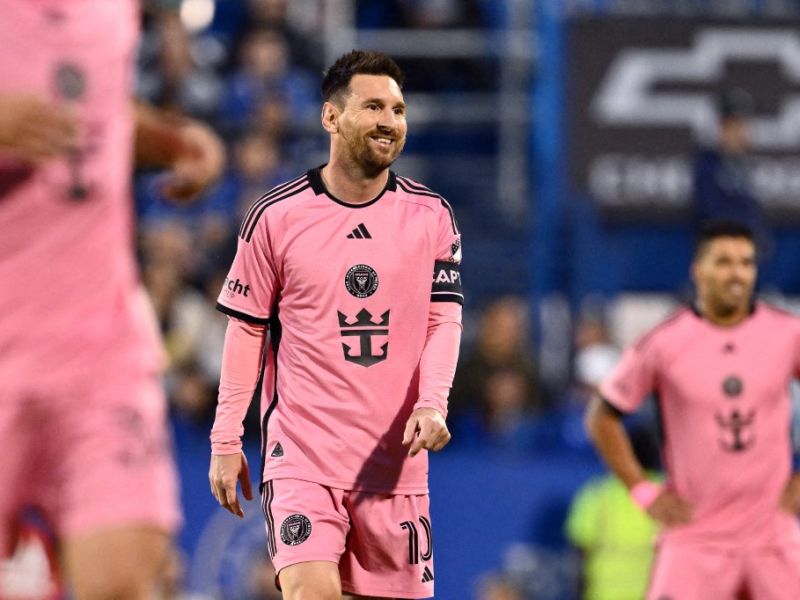 Lionel Messi #10 of Inter Miami looks on during the first half against CF Montréal at Saputo Stadium on May 11, 2024 in Montreal, Quebec. Minas Panagiotakis/Getty Images/AFP (Photo by Minas Panagiotakis / GETTY IMAGES NORTH AMERICA / Getty Images via AFP)