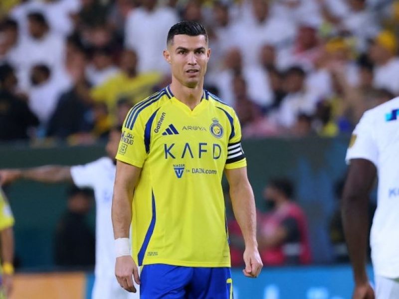 Nassr's Portuguese forward #07 Cristiano Ronaldo during the Saudi Pro League football match between Al-Nassr and Al-Hilal at Al-Awwal Park in Riyadh on November 1, 2024. (Photo by Fayez NURELDINE / AFP)