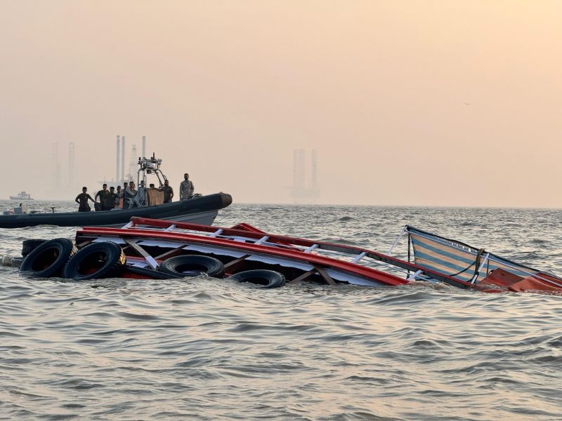 13 dead, 101 rescued after navy speed boat collides with ferry off Mumbai coast