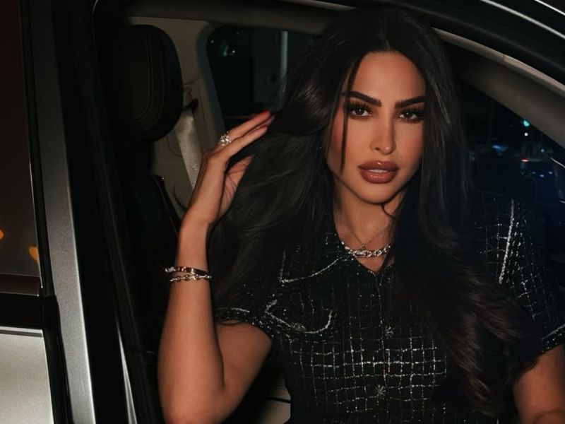 فوز الفهد بفستان من تصميم غيلي صعب في حفل ما قبل زفاف يومي خوري