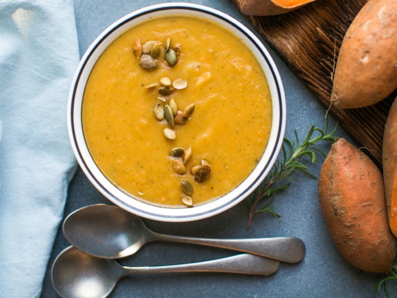 طريقة تحضير شوربة البطاطا الحلوة