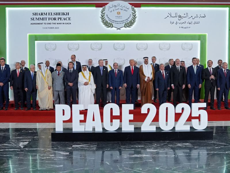 Trump lands in Sharm El-Sheikh for historic Gaza peace summit