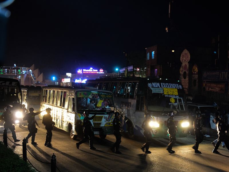 three crude bomb blasts struck passenger buses in Bangladesh