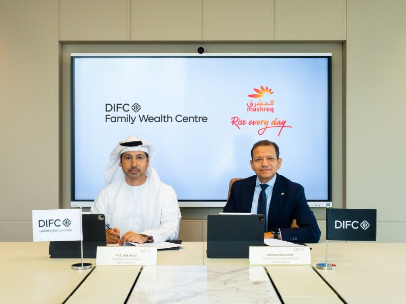 Mashreq signs MoU with DIFC to accelerate growth, innovation, and family wealth excellence