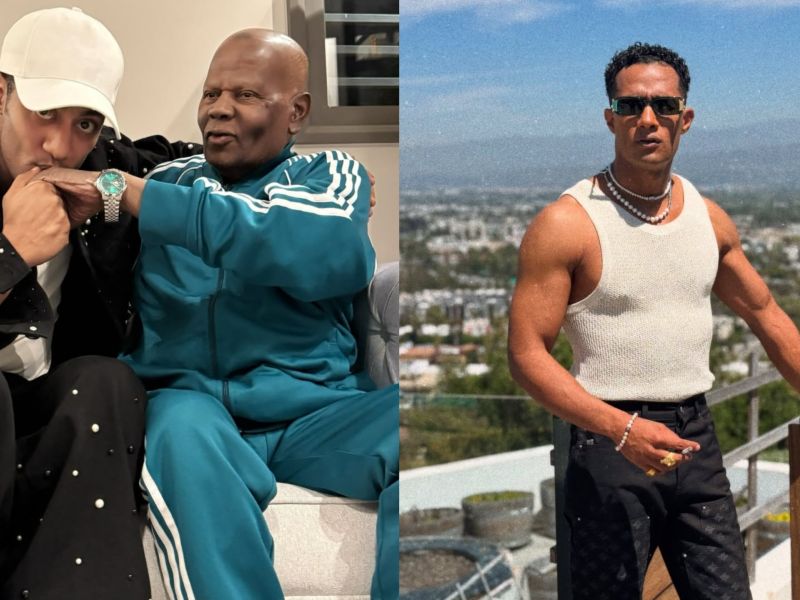 Mohamed Ramadan & his father 