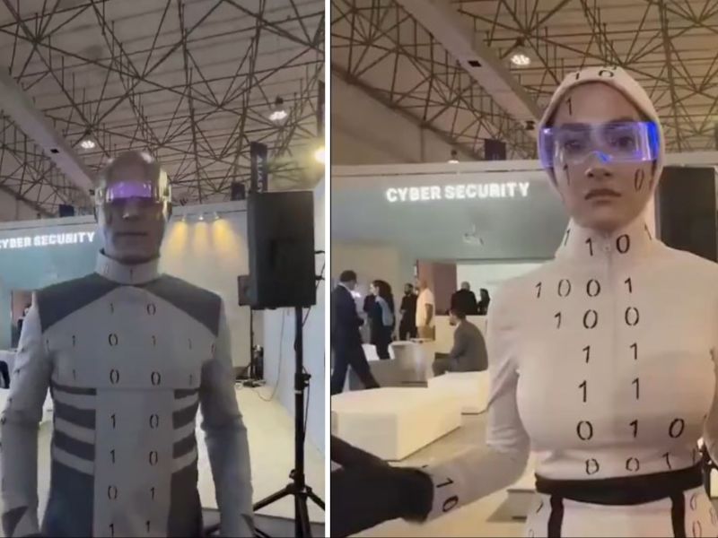 Humans disguised as robots