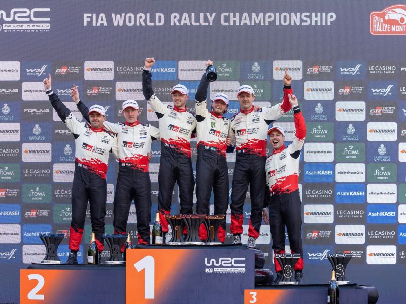 TOYOTA GAZOO Racing Claims Sweeping 1-2-3 Finish at Rallye Monte-Carlo