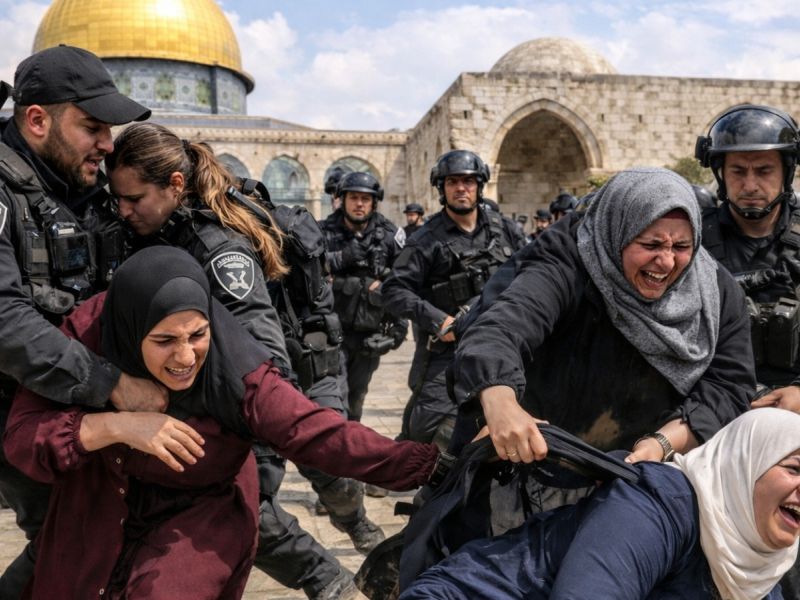 حالات اعتداء جسدي عند المسجد الأقصى