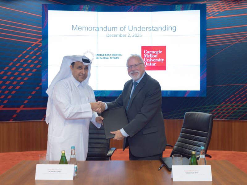 CMU-Q and Middle East Council on Global Affairs sign MoU to expand research and educational cooperation