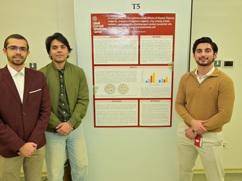 WCM-Q pre-medical students present research posters at annual event