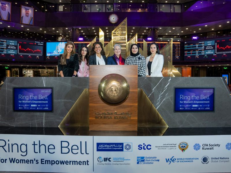 Boursa Kuwait renews its commitment to women’s empowerment, ringing the bell for the ninth consecutive year