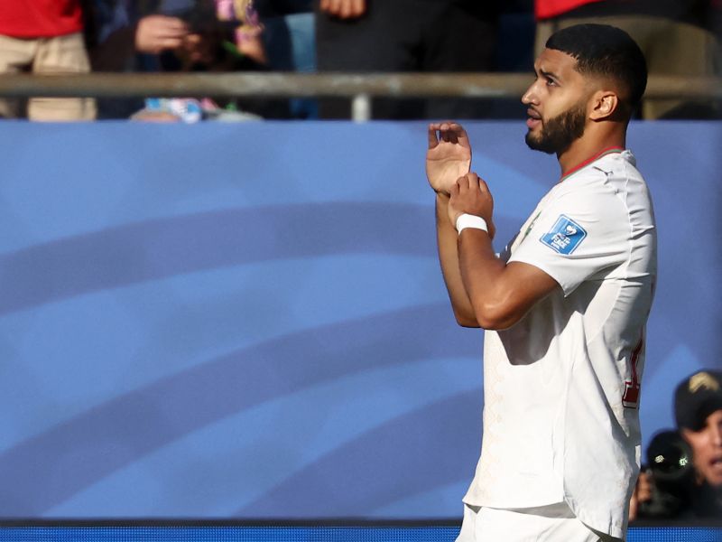 إسماعيل صيباري مهاجم منتخب المغرب خلال منافسات كأس العالم 2026