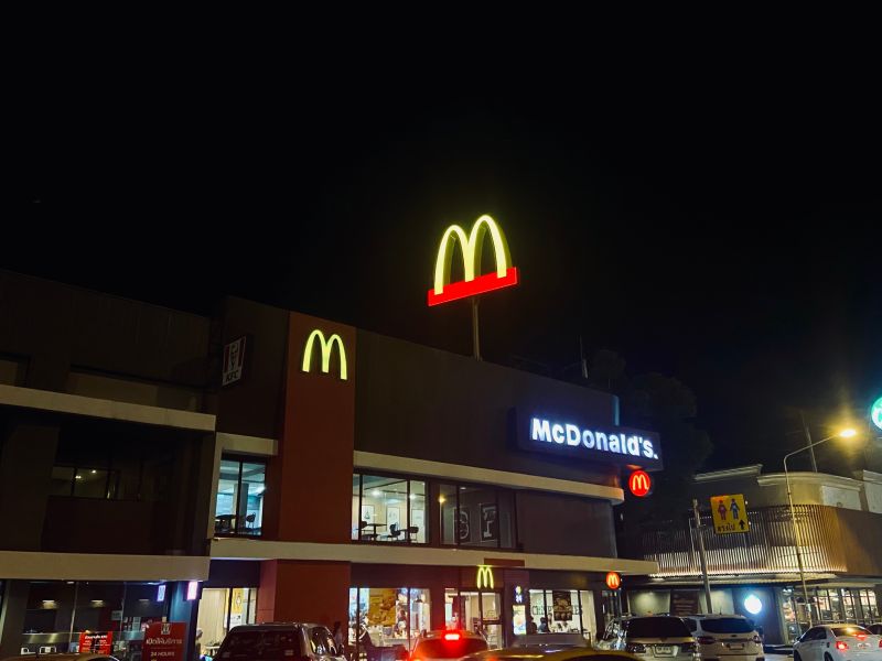 McDonald's at a rest stop on the motorway