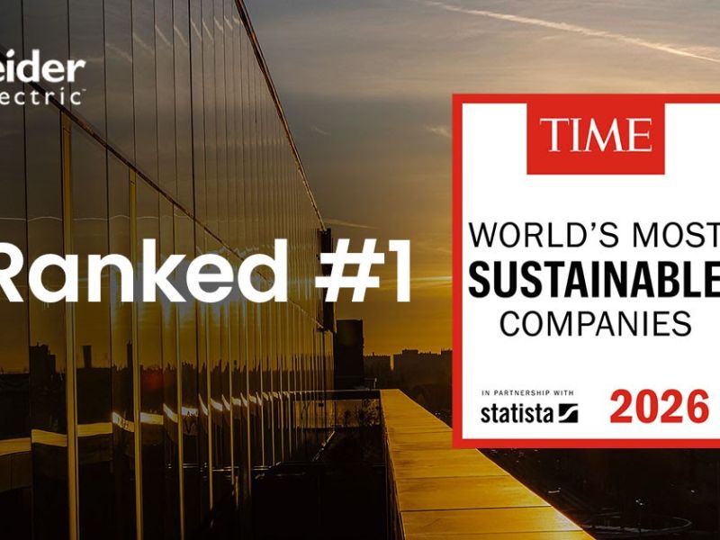 Schneider Electric named World's Most Sustainable Company for the third consecutive year by TIME Magazine and Statista