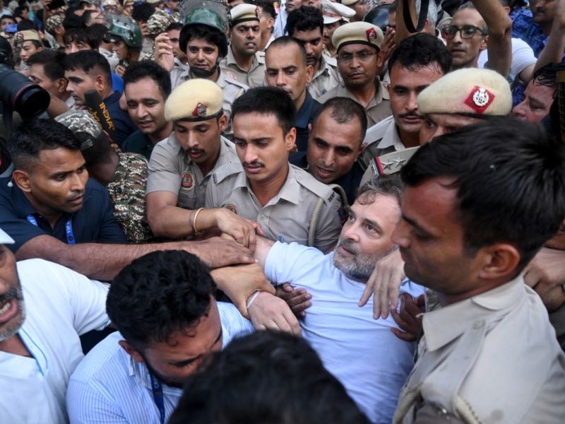 Rahul Gandhi injured during police detention at protest near Modi’s residence