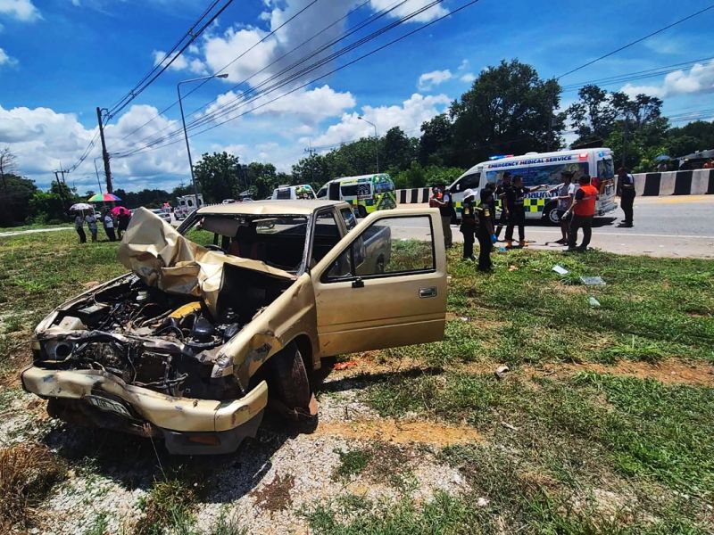 Crashed truck in Thailand
