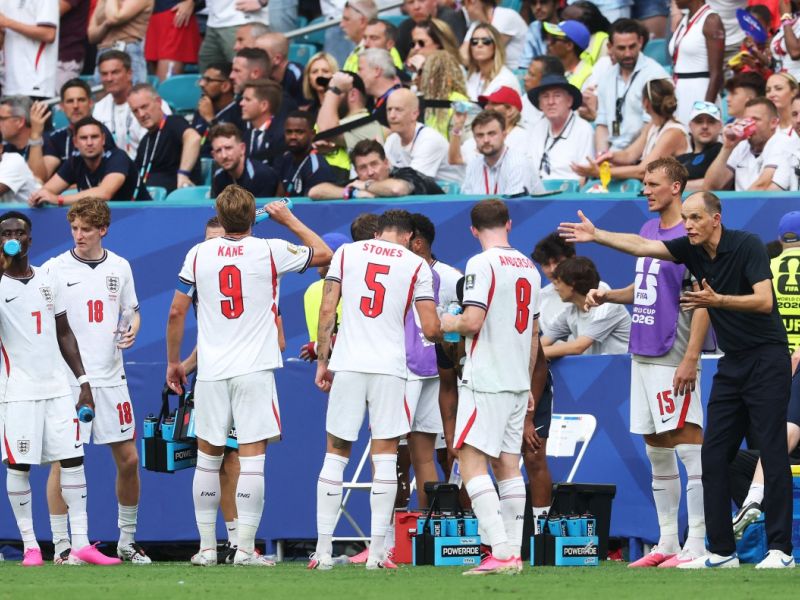 England hydration break in World Cup game