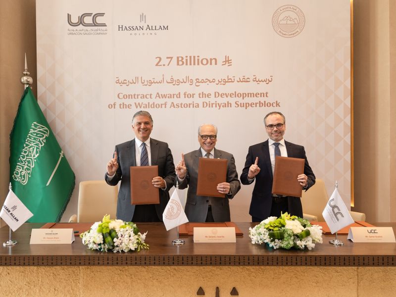 Hassan Allam Holding Marks Signing of SAR 2.7 Billion Waldorf Astoria Super Block Project in Diriyah