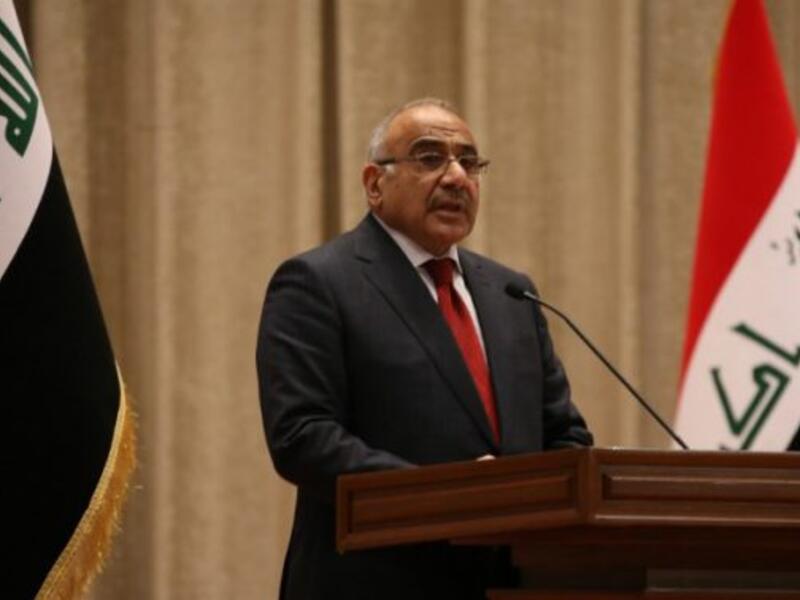 Iraqi Prime Minister Adel Abdel-Mahdi addresses parliament in Baghdad in October. (AFP/File)
