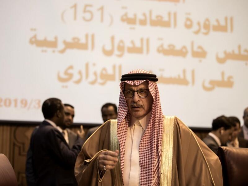 Saudi Minister of State for African Affairs Ahmed Kattan attends a meeting of the Arab League Foreign Ministers at its headquarters in the Egyptian capital Cairo on March 6, 2019. 
Khaled DESOUKI / AFP