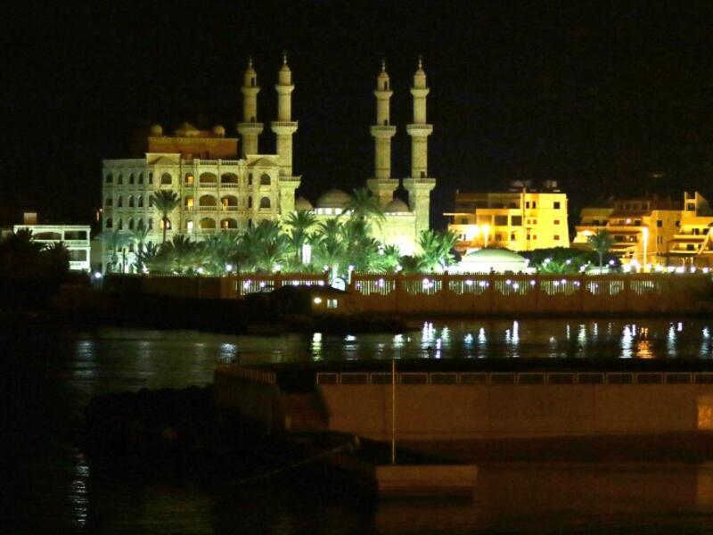 A picture taken on March 18, 2016 shows a night-view of the coastal city of Latakia, the provincial capital of the heartland of Syrian president's Alawite sect. (AFP/Louai Beshara)