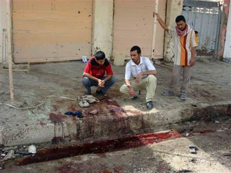 The site of an Iraqi suicide bomb. (AFP/Getty Images)