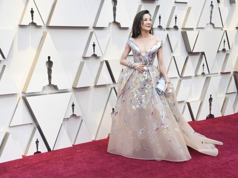 Michelle Yeoh glittered in a ballgown by Elie Saab