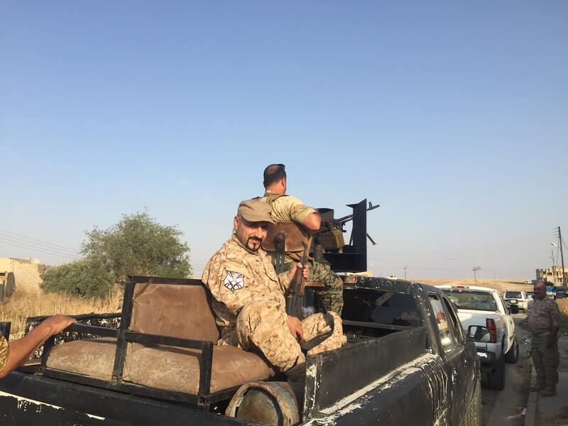 Foreign volunteers - Speaking of the West, some Westerners didn’t want to wait and see if their nations would send troops to fight Daesh and Mosul and volunteered to join the Peshmerga. Some serve near Mosul, including Bashiqa. Others are in Peshmerga units near Kirkuk, or in Christian groups like Dwekh Nawsha, shown here north of Mosul.


