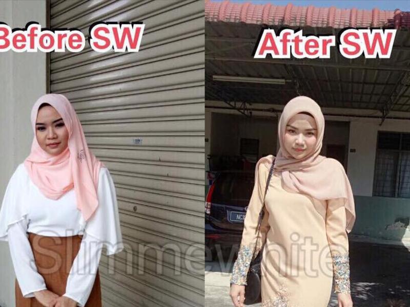 Chasing after the wife, the husband pleads with her to take him back. "Because now I'm slim and beautiful?" she responds before walking away (Facebook)

