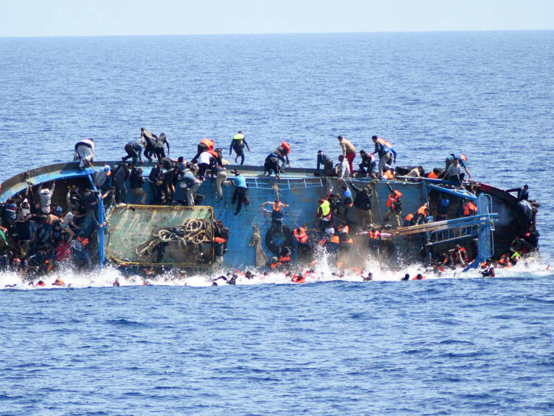 A migrant boat off the Libyan coast (AFP/File Photo)