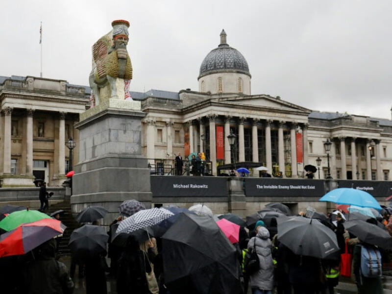 Iraqi monument destroyed by IS recreated in London (AFP/File Photo)	