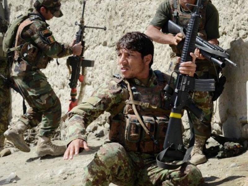 Afghan soldiers conduct a training exercise with light and heavy weapons inside the country. (AFP/File)