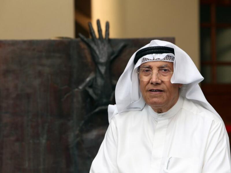 Kuwaiti sculptor Sami Mohammed poses in front of one of his works at the Museum of Modern Art in Kuwait City on October 4, 2018. 
Yasser Al-Zayyat / AFP
