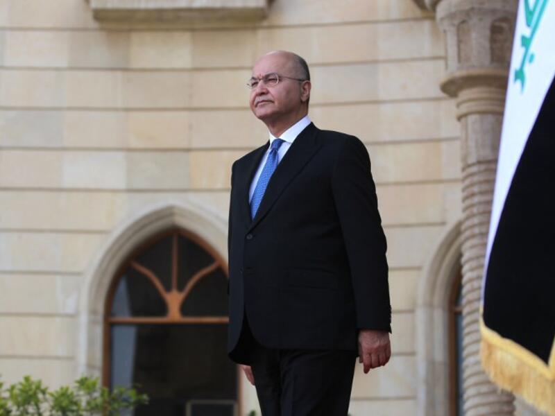 Iraqi President Barham Saleh awaits the arrival of the King of Spain in the capital Baghdad on January 30, 2019. King Felipe visited special forces helping Iraq fight jihadists, during the first trip by a Spanish monarch to the war-ravaged country in four decades, a diplomat said.
AHMAD AL-RUBAYE / AFP